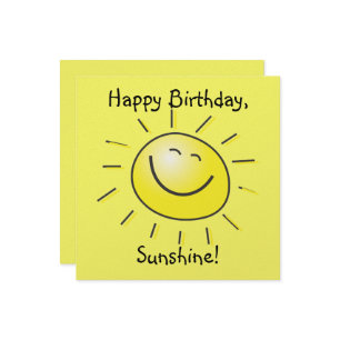 Carte Joyeux anniversaire, soleil !