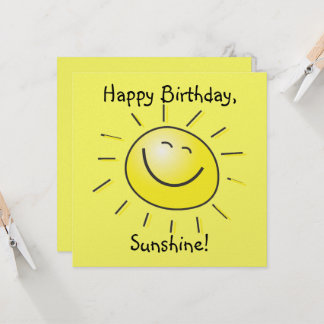 Carte Joyeux anniversaire, soleil !