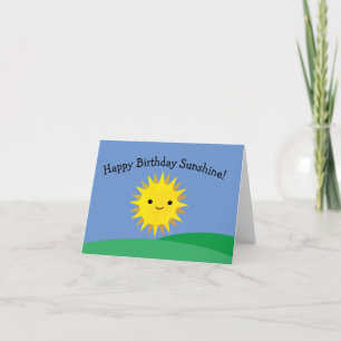Carte Joyeux Anniversaire Soleil Cute Sourire
