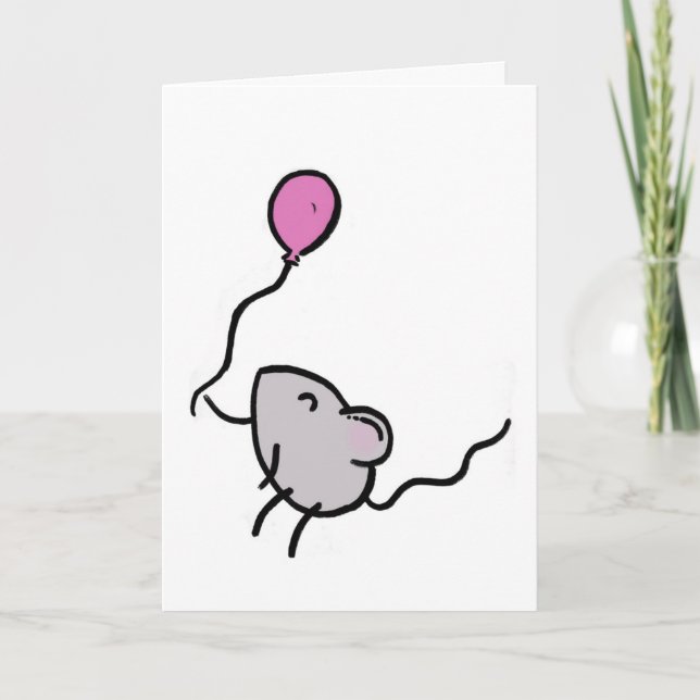 Carte Joyeux anniversaire ! Souris (Devant)