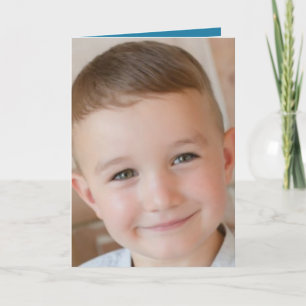 Carte Joyeux anniversaire spécial Grandson photo bleue