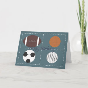 Carte Joyeux Anniversaire Sport Thème