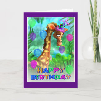 Carte Joyeux Anniversaire style jungle 005