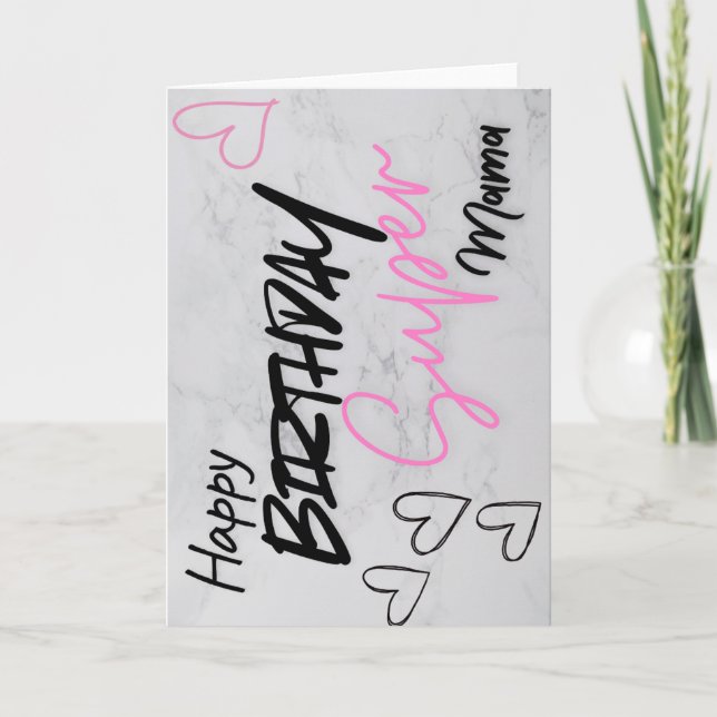 Carte Joyeux Anniversaire Super Maman (Devant)