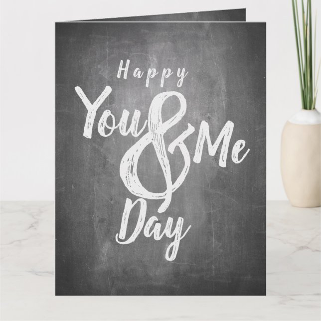 Carte Joyeux anniversaire sur fond tableau noir (Devant)