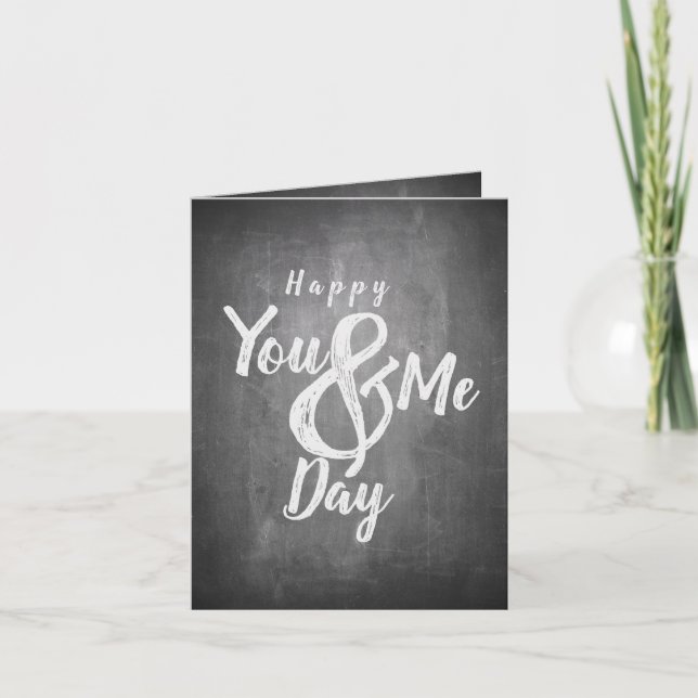 Carte Joyeux anniversaire sur fond tableau noir (Devant)