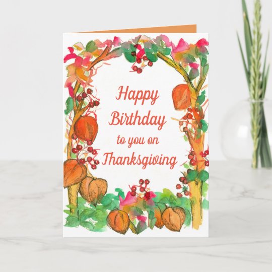 Carte Joyeux Anniversaire Sur Le Feuille D Automne De Zazzle Fr