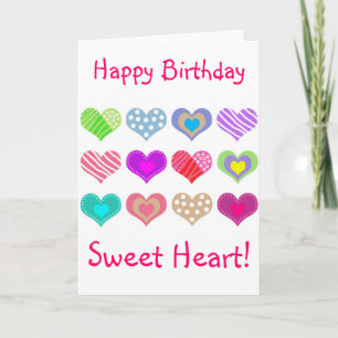 Carte Joyeux Anniversaire Sweet Heart
