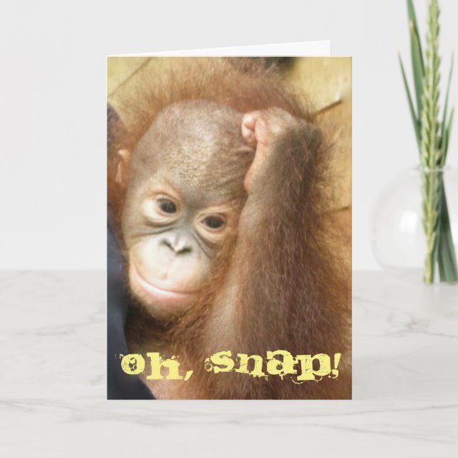 Carte Joyeux anniversaire tardif Oh Snap (Devant)