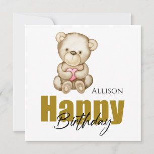 Carte Joyeux Anniversaire Teddy Bear