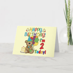 Carte Joyeux anniversaire Teddy Bear 2e t-shirts et cade