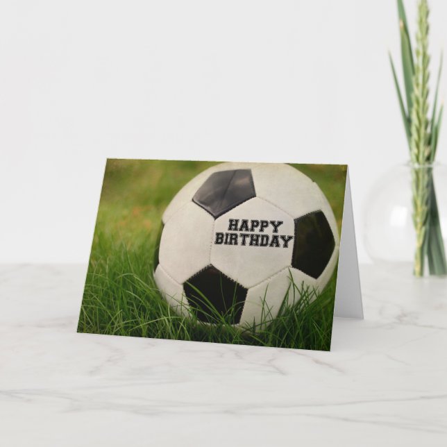 Carte Joyeux anniversaire Textured Soccer Ball (Devant)