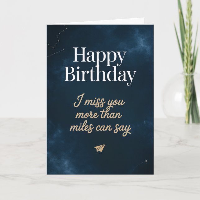 carte joyeux anniversaire tu me manques (Devant)