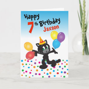 Carte Joyeux anniversaire   Un chat Cool