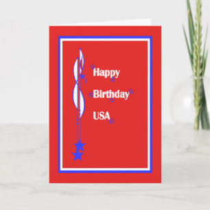 Carte Joyeux anniversaire USA