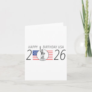 Carte Joyeux anniversaire Usa - 2026 Jour de l'Indépenda