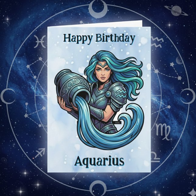 Carte Joyeux Anniversaire Verseau ! (Créateur téléchargé)