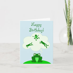 Cartes Grenouille Verte D Anniversaire Zazzle Fr