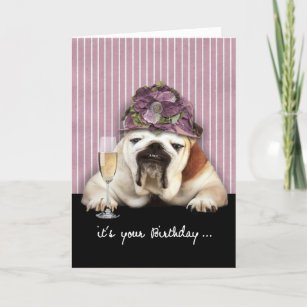 Carte joyeux anniversaire, vieillissant, humour, chien