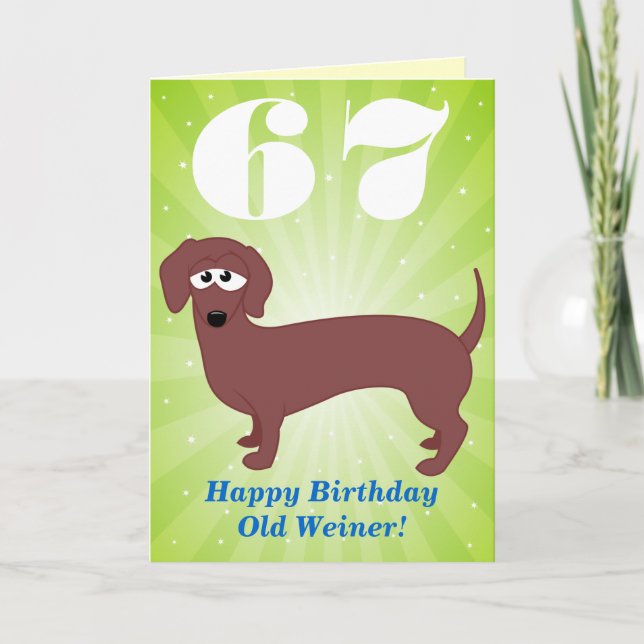 Carte Joyeux Anniversaire vieux Weiner (Devant)