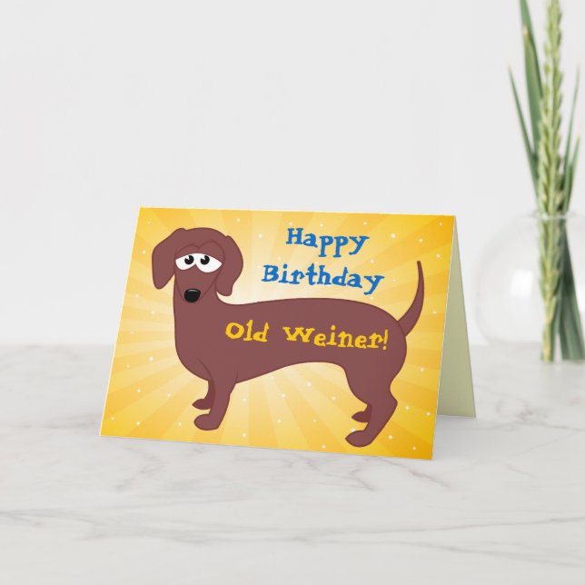 Carte Joyeux Anniversaire vieux Weiner (Devant)
