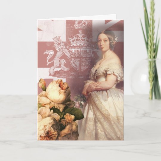 Carte Joyeux Anniversaire Vintage De La Reine Victoria Zazzle Fr