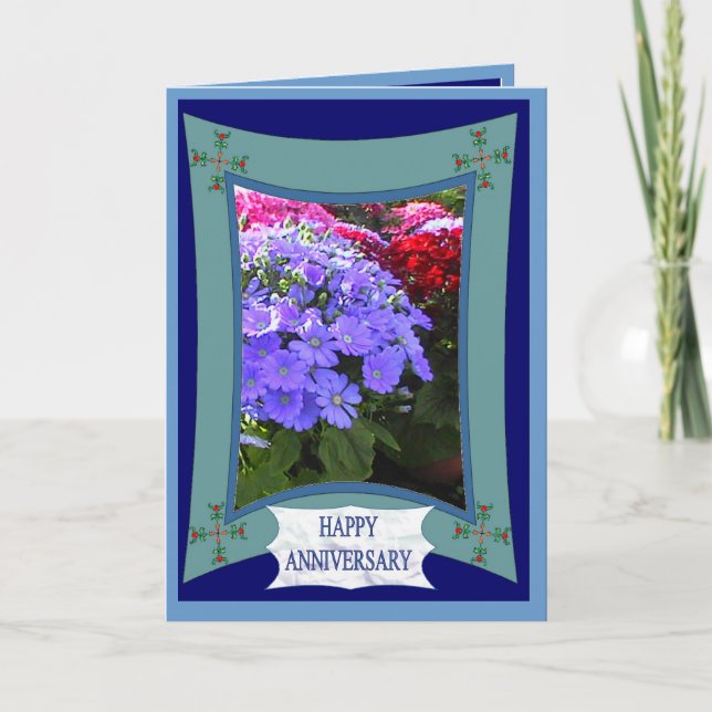 Carte Joyeux Anniversaire, Violet brillant (Devant)