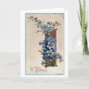 Carte Joyeux Anniversaire Violets Blank Greeting Card
