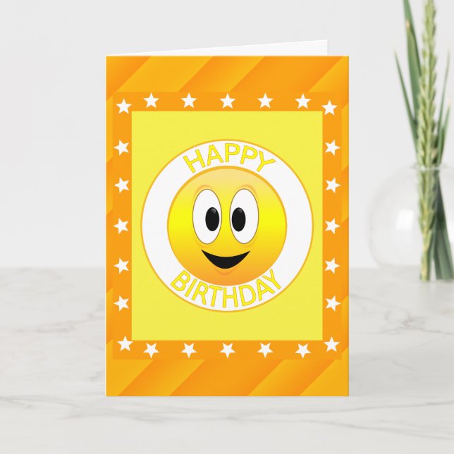 Carte Joyeux Anniversaire Visage Personnalisé (Devant)