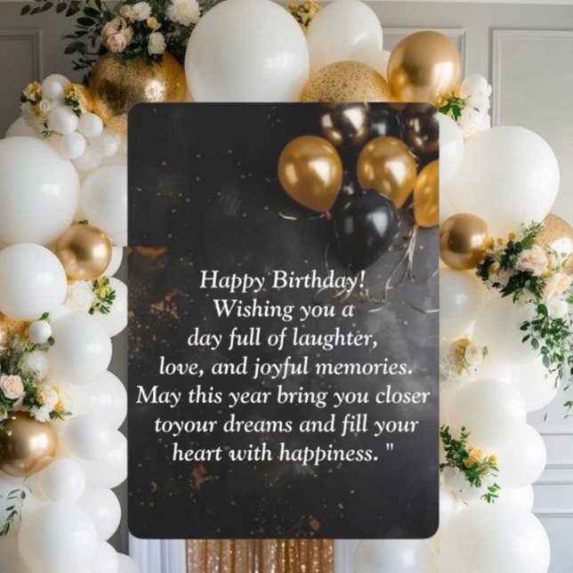 Carte Joyeux Anniversaire - Vœux Joyeux, Ballons & (Créateur téléchargé)