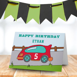 Carte Joyeux Anniversaire Voiture de Course