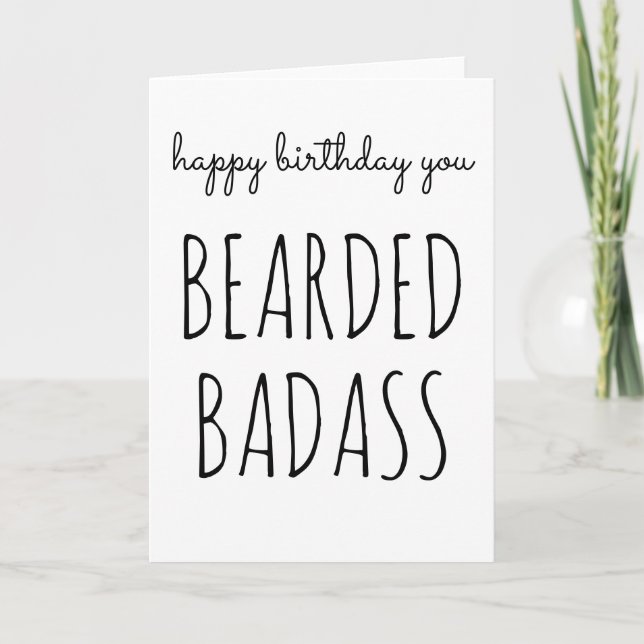 Carte joyeux anniversaire vous badass barbus bestselling (Devant)