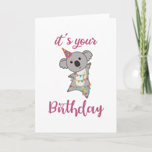 Carte Joyeux Anniversaire Vous Souhaite Koala Cute Anima