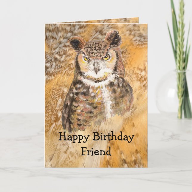Carte Joyeux Anniversaire Wild & Crazy Friend Watercolor (Devant)