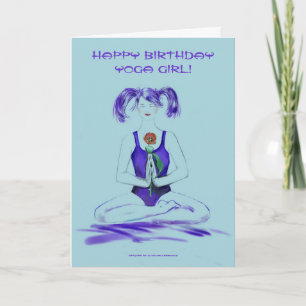 Carte Joyeux anniversaire Yoga Girl!-Yoga Lifestyle
