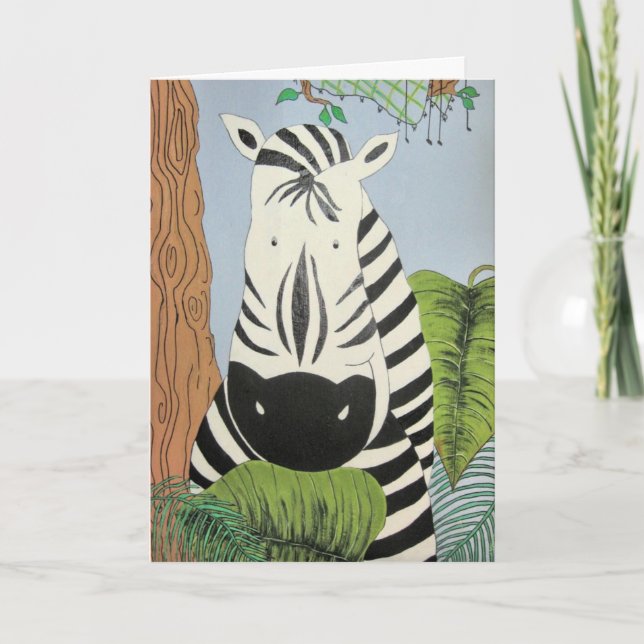 Carte Joyeux anniversaire Zebra (Devant)