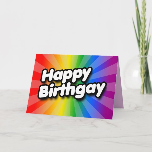 Carte Joyeux Anniversgay (Devant)