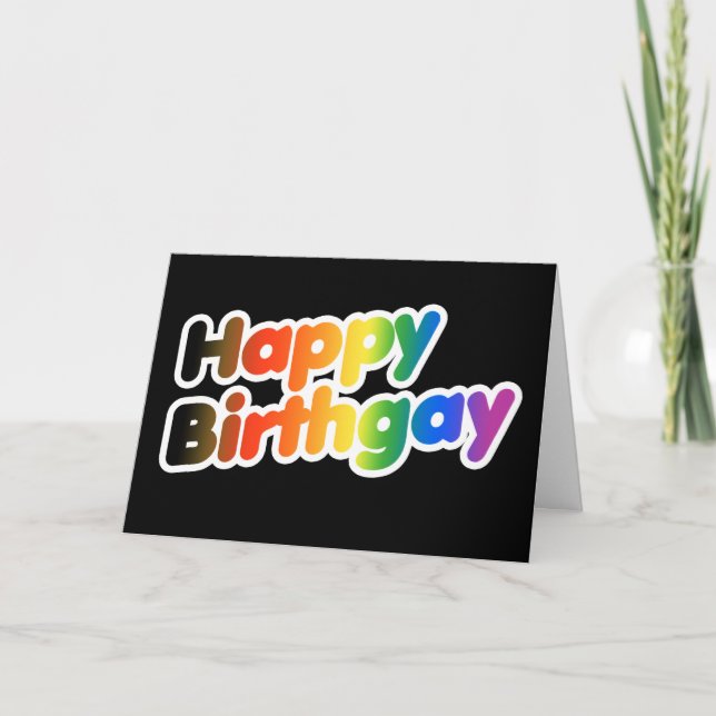Carte Joyeux Anniversgay (Devant)