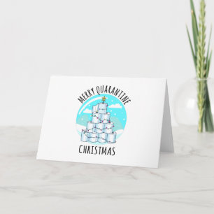 Carte Joyeux Arbre de Noël en Papier Toilette de Quarant