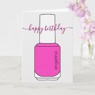 Carte Joyeux art vernis à ongles d'anniversaire