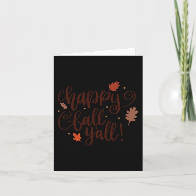Carte Joyeux Automne Yall Automne Thanksgiving Automne (Devant)