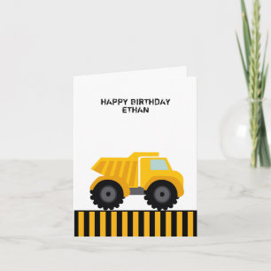 Carte Joyeux Bac-Camion d'Anniversaire