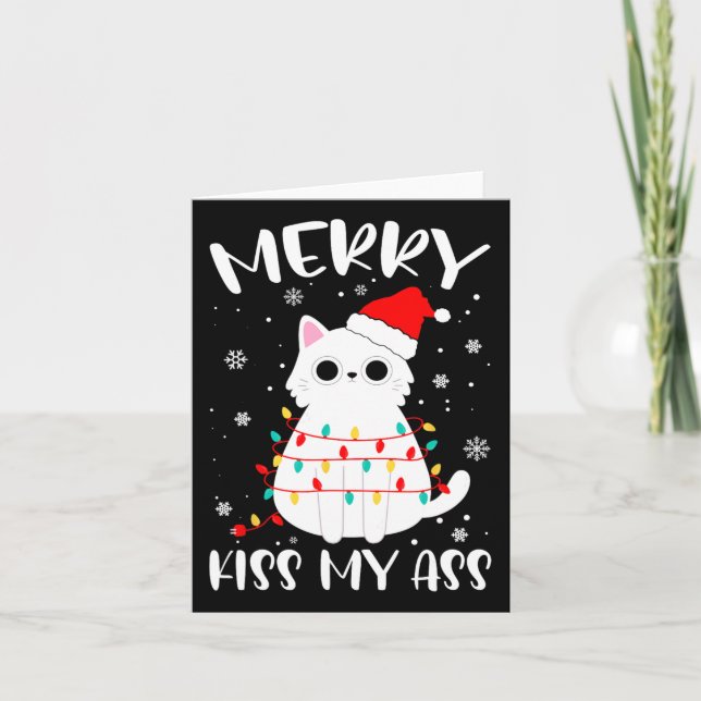 Carte Joyeux Baiser Mon Thème De Noël Amoureux de les ch (Devant)