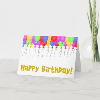 Carte Joyeux Ballons d'anniversaire