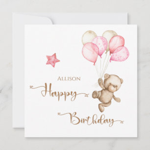 Carte Joyeux Ballons d'anniversaire