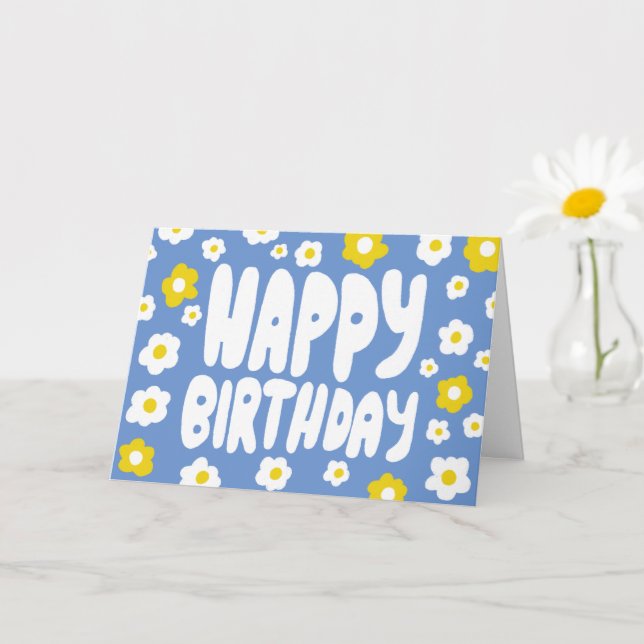Carte JOYEUX BANNIVERSAIRE Bulle Lettres Anniversaire PE (Petite plante)