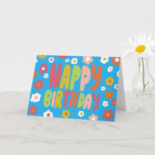 Carte JOYEUX BANNIVERSAIRE Bulle Lettres Anniversaire PE