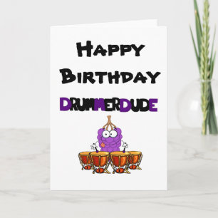 Carte Joyeux batteur d'anniversaire