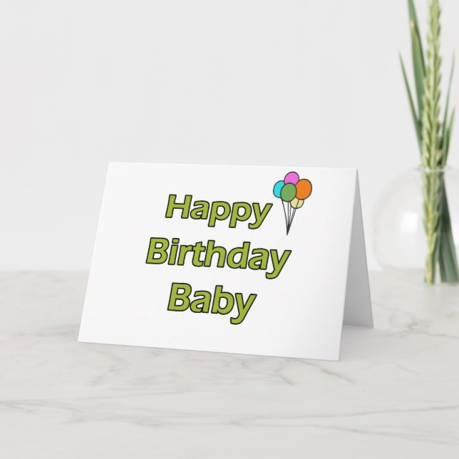 Carte Joyeux bébé d'anniversaire (Devant)