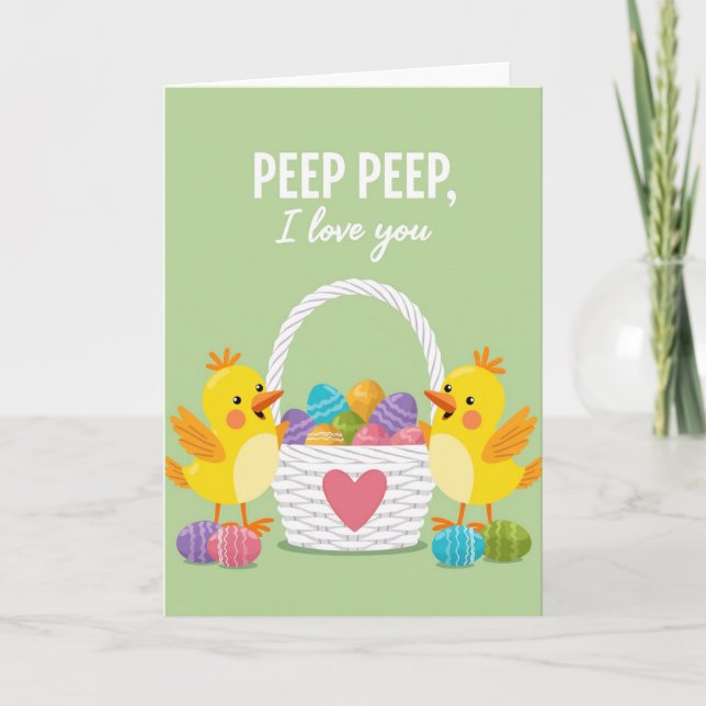 Carte Joyeux Bébés Poussins Vous Aiment (Devant)